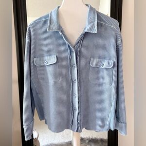 DEAR JOHN Blue Thermal Shirt